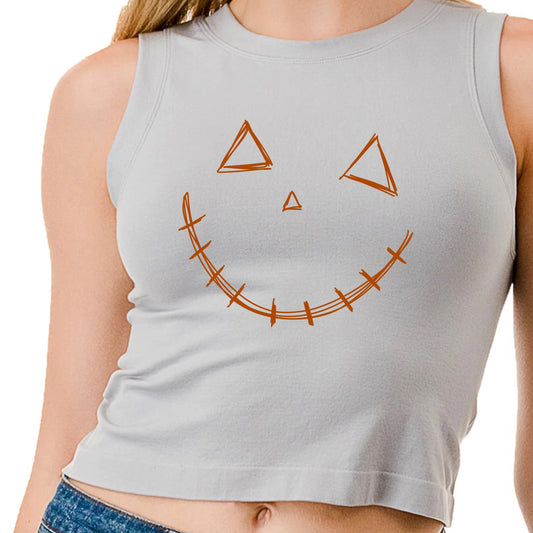 SMILEY HALTER CROP TOP